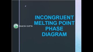 INCONGRUENT MELTING POINT PHASE DIAGRAM [upl. by Gillmore]