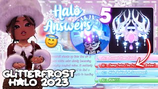 ALL FOUNTAIN STORIES amp ANSWERS HOW TO WIN THE GLITTERFROST WINTER HALO 2023 ❄ ROBLOX Royale High [upl. by Ag611]