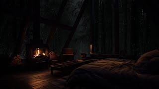 ⛈Peaceful Corner  Relaxing in a Warm Room with Rain and Fire in the Mist 🔥 [upl. by Dubois]