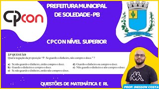 CPCON 2024 SOLEDADE  PB  Questão 23 RLM NÍVEL SUPERIOR soledade cpcon uepb rlm math [upl. by Wolgast668]