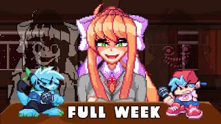 Friday Night Funkin  Monika FULL WEEK Mod Showcase [upl. by Jacobsohn771]