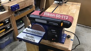 Rikon 4”x36” Belt6” Disc Sander Unboxing 50112 [upl. by Imled]