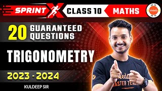 20 Most Important 100 Guaranteed 💯 Questions from Trigonometry Class 10 Maths 🔥CBSE 2024 [upl. by O'Driscoll]