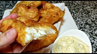 Easy Crispy Battered Fish Recipe  Lemon Herb Tartar Sauce Recipe [upl. by Asenad]