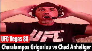 UFC Vegas 88 Charalampos Grigoriou vs Chad Anheliger REACTION [upl. by Arlena889]