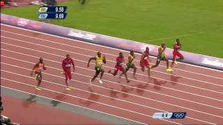 Usain Bolt Wins Olympic 100m Gold London 2012 Olympics [upl. by Ennirac]