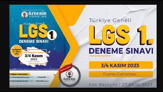 ÖZDEBİR LGS TÜRKİYE GENELİ 8 SINIF 1 DENEME SINAVI 2023 YORUMLARI CEVAP ANAHTARI NE ZAMAN [upl. by Sucramaj651]