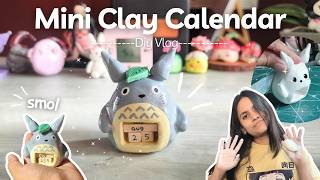 🍃Sculpting Mini Totoro🐾Clay Calendar✨ DIY Studio Ghibli Art Vlog☕📱 [upl. by Ateiram36]