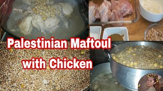 Palestinian Maftoul With ChickenArabic Recipe [upl. by Cranford]