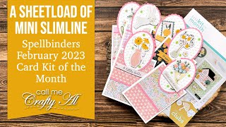 A SheetLoad of Mini Slimline Tent Topper Cards  Spellbinders February 2023 Card Kit of the Month [upl. by Canter]