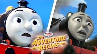 Runaway James Chase amp Crash Part 2  The Adventure Begins Thomas amp Friends Remake Comparison [upl. by Ellivnarg]