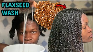 MY FLAXSEED GEL WASH ROUTINE for extreme hair growth  how to use flaxseed for hair growth [upl. by Akinyt]