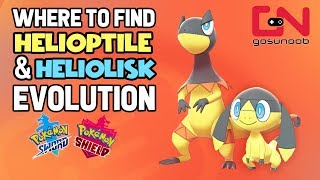 Where to find Helioptile amp How to Evolve into Heliolisk  Pokemon Sword and Shield Evolution [upl. by Patric]