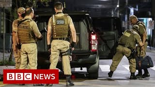 Brazil bank heist Armed gang mount fierce assault  BBC News [upl. by Anelleh]