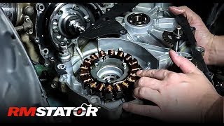 How To Install an Arctic Cat 400 amp Suzuki Eiger ATVs Heavy Duty Improved Stator Flywheel RM11502 [upl. by Ennasirk439]