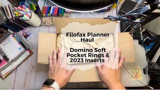 FILOFAX PLANNER HAUL  Domino Soft Pocket Rings amp 2023 Inserts [upl. by Nagar]