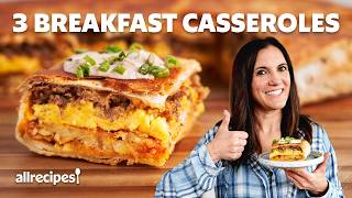 3 Easy Breakfast Casseroles Crunchwrap McGriddle Cinnamon Roll  Allrecipes [upl. by Aicilana]