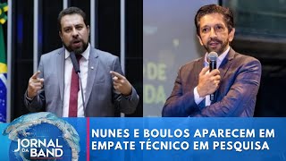 Nunes e Boulos aparecem em empate técnico em nova pesquisa Datafolha em SP  Jornal da Band [upl. by Diantha]