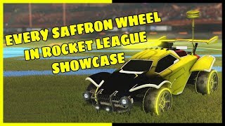 I COLLECTED EVERY SAFFRON WHEEL IN ROCKET LEAGUE SHOWCASE WITH TW OCTANE AND MAINFRAME [upl. by Woodson]