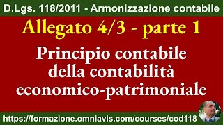 Armonizzazione DLgs 1182011  Allegato 43  Contabilità economicopatrimoniale 1892024 [upl. by Ayanej]