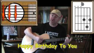 Happy Birthday To You  Acoustic Guitar Lesson  easy [upl. by Reibaj160]