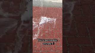 Thirsty concrete  Permiable paving system concrete homeimprovement [upl. by Taam]