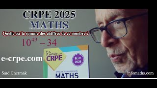 CRPE 2025 ÉPREUVE ÉCRITE DE MATHÉMATIQUES [upl. by Post]