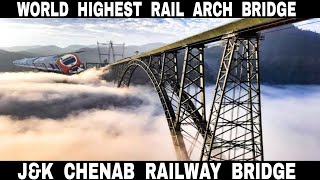 India  World Highest Rail Bridge  Chenab Bridge  Jammu amp Kashmir [upl. by Raynell557]