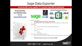 Sage Data Exporter How to use the Sage MRP Excel Module [upl. by Allebram]