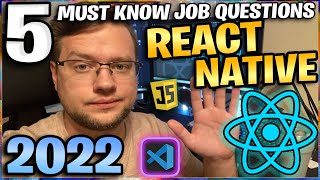 5 MUST KNOW React Native Interview Questions ALWAYS ASKED  Beginner  Freshers  Entry Level [upl. by Liborio]