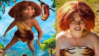 THE CROODS CHARACTERS IN REAL LIFE مغامرة الخيال [upl. by Atilol]