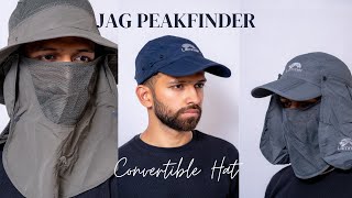 JAG Peakfinder Travel amp Trekking Hat  UV Hat  Convertible Neck amp Face Cover  Convertible Hat [upl. by Harriman]