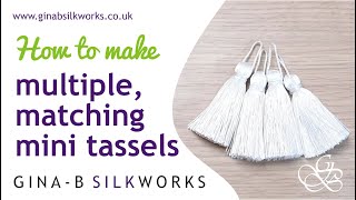 Multiple Small Tassel tutorial  Making matching mini tassels the easy way [upl. by Nai]