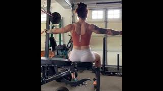 NATASHA AUGHEY 💕 LOVLY RESISTANCE BAND WORKOUT  GYM MOTIVATION [upl. by Ahsinroc]