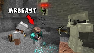 3 Minecraft Speedrunners VS Hunter ft MrBeast [upl. by Thom]