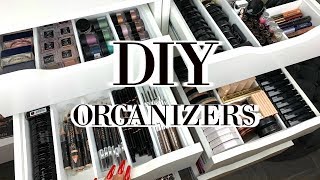 DIY EASY AFFORDABLE MAKEUP ORGANIZERS  DIVIDERS FOR ALEX DRAWERS [upl. by Konstantine]