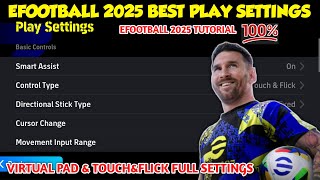 eFootball Play Settings FixingeFootball Control Setting FixingTouchampFlick and Virtual Pad Full set [upl. by Aerda164]