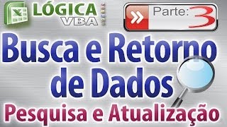 Vídeo Aula 08  Parte 3  Pesquisar valores criar botão para pesquisa de valores retorno de dados [upl. by Asserac]