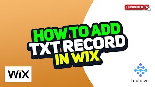 How to Add TXT Record in Wix 2024 [upl. by Aiekam]