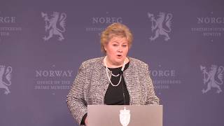 Erna Solberg om den nye justisministeren [upl. by Spark349]