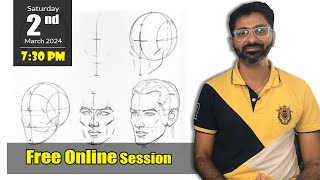 Head Drawing  Free Online Session [upl. by Nylrem665]