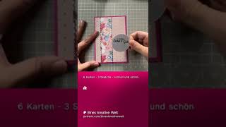 Action 6 Karten  3 Sketche  schnell amp einfach cards cardmaking diycrafts kartenbasteln diy [upl. by Gillian570]