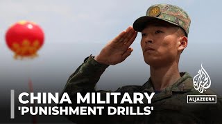 ‘Strong punishment’ China starts two days of military drills around Taiwan [upl. by Yelra]