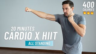 20 MIN CARDIO HIIT WORKOUT  No Squats or Lunges  ALL STANDING [upl. by Allain]