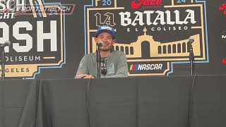 Kyle Larson Addresses Incident With Bubba Wallace At The Clash [upl. by Edris]