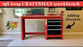 Assemble amp add drawers to 6ft Craftsman workbench [upl. by Ainar]