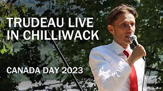 Trudeau LIVE in Chilliwack Canada Day 2023 [upl. by Arraeit]