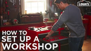 How To Set Up a Workbench  Tips for Planning a Garage Workshop [upl. by Bigod]