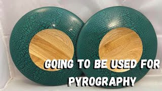 Woodturning  Green Crackle Effect Bowl [upl. by Cappella475]