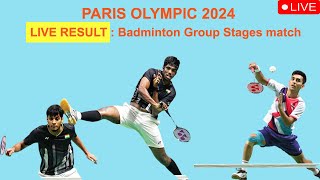 Live  BADMINTON match live in Paris Olympic 2024  Lakshya sen and satvik sairaj and chirage [upl. by Irra868]